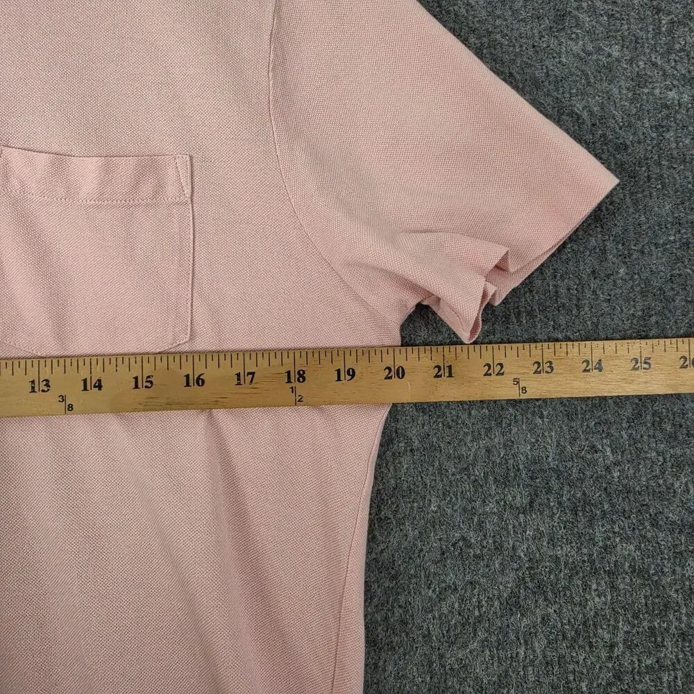 Ralph Lauren Purple Label Polo Shirt Men Medium Pink Pique Knit Casual Preppy